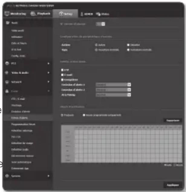 Hanwha SNP6230RH - Entrée d'alerte - 1