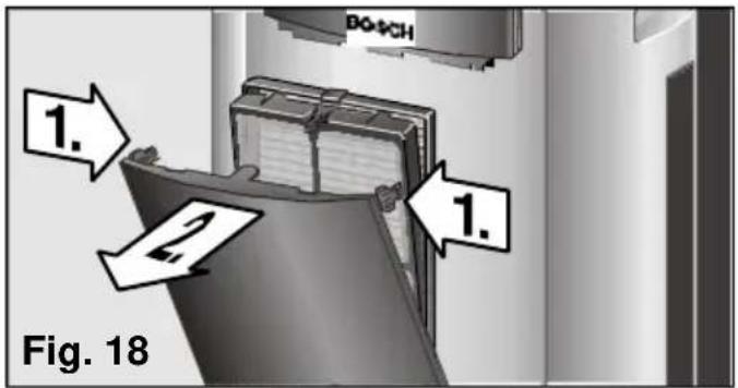 BOSCH PAM20001 - Limpeza e substituição dos filtros purificadores - 1