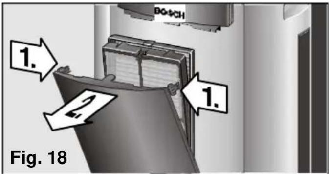 BOSCH PAM20001 - Cleaning and changing the purifying filters - 1