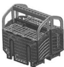 BOSCH SHX3AR52UC - Canasta para cubiertos Duo-Flex - 1