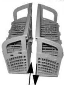 BOSCH SHX3AR52UC - Pour séparer le panier à couverts Duo-Flex en deux parties - 1