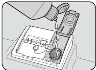 BOSCH SGE63E06UC - Cómo apagar el indicator de recarga del agente de enjuague - 2