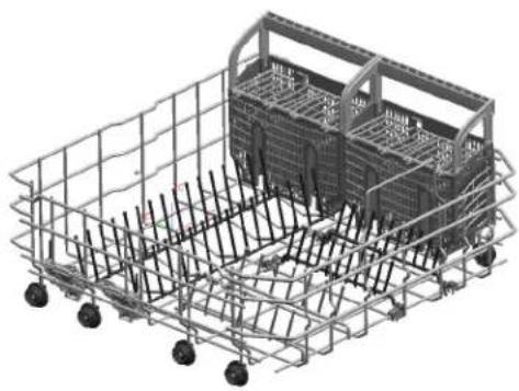 BOSCH SHE3AR52UC - Opciones para colocar la canasta flexible - 1