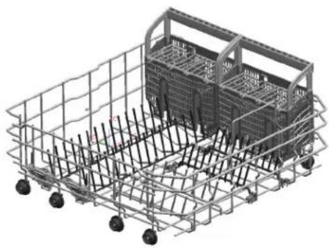 BOSCH SHE3AR52UC - Options de positionnement du panier flexible - 1