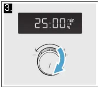 3. 25:00 min min kg - / +