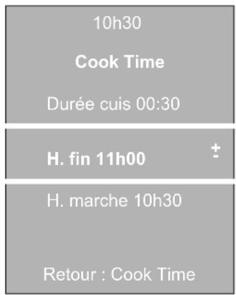 BOSCH HBN5450UC - Pour régler l'heure de fin : - 1