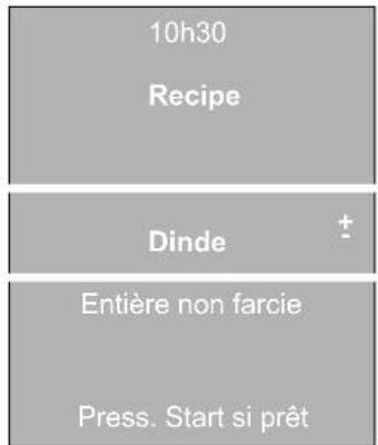 BOSCH HBN5450UC - Mettre le Selecteur de reglage sur la categorie desiree ; par exemple, Dinde : - 1