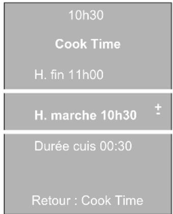 BOSCH HBN5450UC - Pour régler l'heure de marche : - 1