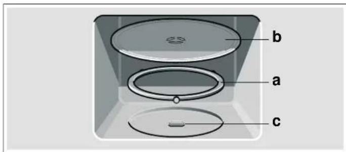 BOSCH HMT82G660 - Mise en place du plateau tournant : - 1