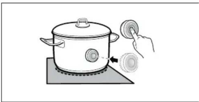 BOSCH PXY801KW1E - Montarea senzorului de temperatura fãrã cablu - 1