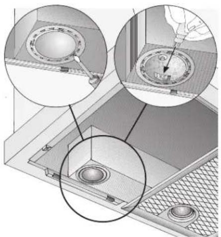 THERMADOR VCI21CS - Cambio de focos - 1