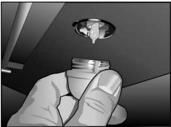 THERMADOR MEDMC301JP - Pour remplaçer l'ampoule à halogène sur la paroi supérieure du four : - 2