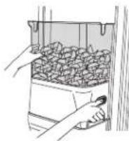 THERMADOR T48BD820NS - To Remove and Replace the Ice Storage Bin: - 1