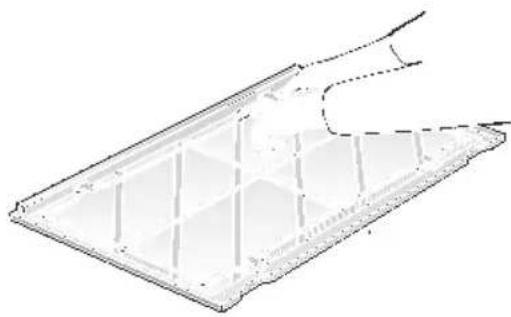 NEFF D2615X0GB - Verwijdersen en aanbrengen van het metalen vetfilter: - 4