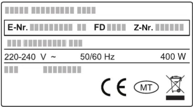SIEMENS BI510CNR0 - E-nummer en FD-nummer - 1