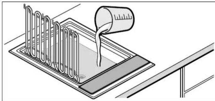 NEFF Domino N64D40N0 - Wasser und Lavasteine einfllen - 1