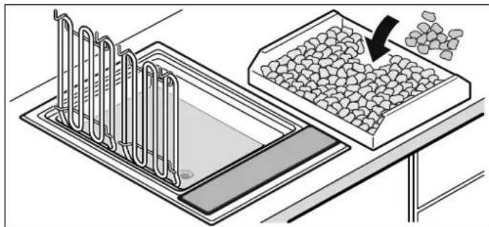 NEFF Domino N64D40N0 - Filling with water and lava stones - 2