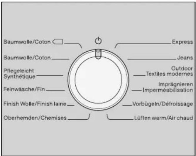MIELE TWF50005 CH - Sélection de programme - 1