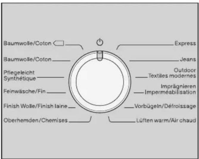MIELE TWF 50000 CH - Sélection de programme - 1