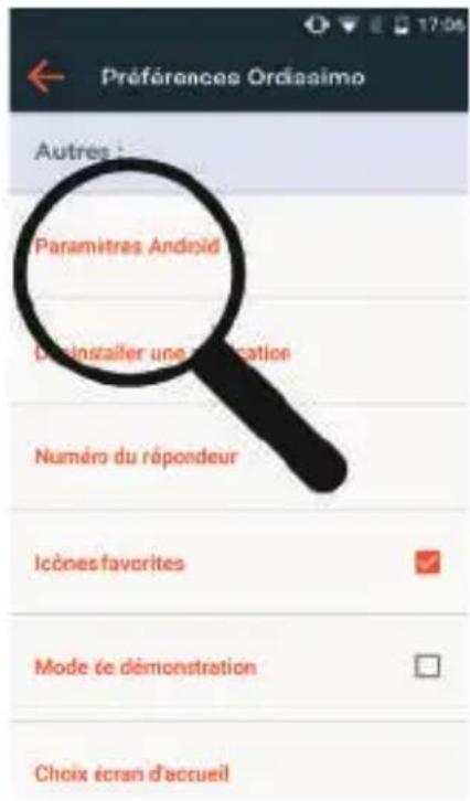 ORDISSIMO LeNumero1 Mini - Paramètres Android (utilisateurs avertis) - 1
