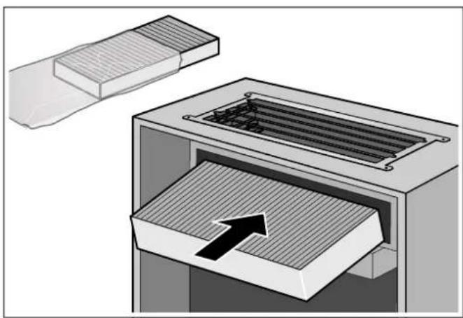 GAGGENAU AC200180 - Fitting the activated charcoal filter (only in circulating-air mode) - 1