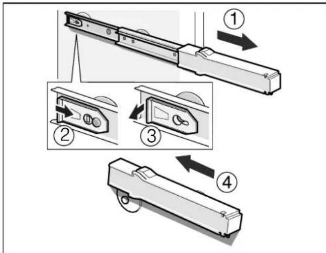 GAGGENAU RC242203 - Uittrekbare rails demonteren - 1
