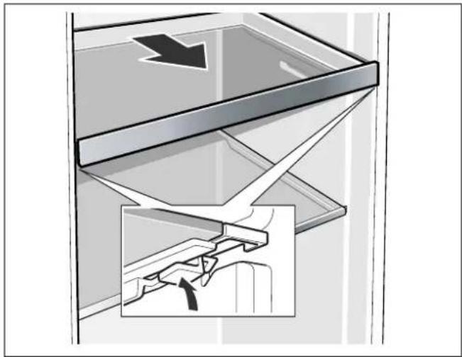 GAGGENAU RC242203 - Taking out the extendable glass shelf - 1