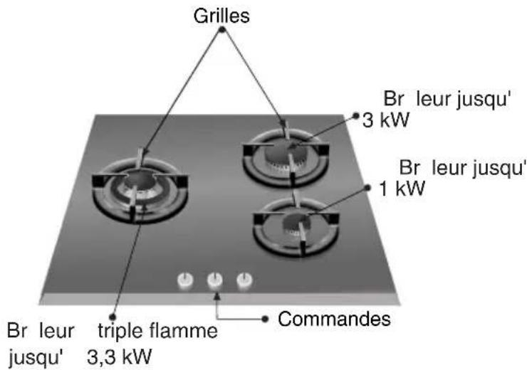 BOSCH PPC626B20E - Ainsi se présente votre table de cuisson : - 2