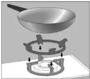BOSCH PSB326B20E - Additional wok pan support - 1