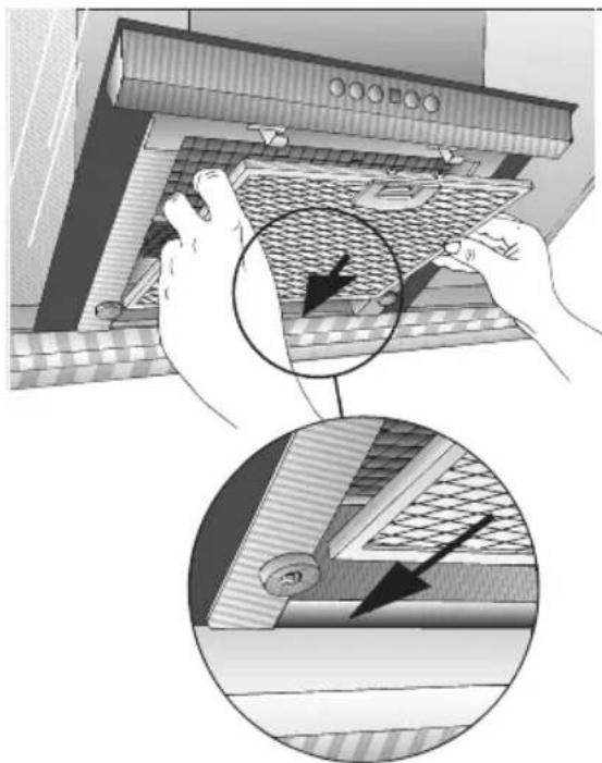 BOSCH DWK096665 - Montar los filtros antigrasa: - 1