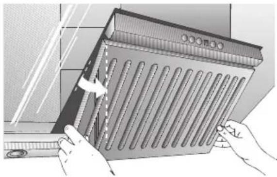 BOSCH DWK096665 - Smontaggio dei filtri per grassi: - 1
