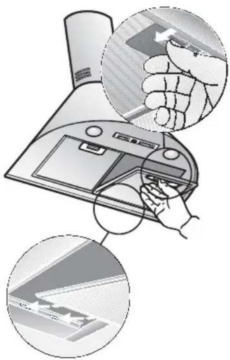 SIEMENS LC654DA10 - Tirar e recolocar os filtros metalicos anti-gorduras: - 1