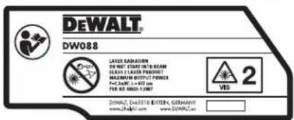 DEWALT DW088CGXJ - Labels on Tool - 1