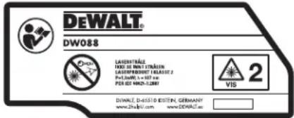 DEWALT® DW088 LASSERTHALE HADS DE MUN TURÄGER LASSERTHALE 1. KRAUSS 2 Pur-Grundel: +50 mm PER ICH: NR25-2289 VIS 2 DINNAT, DASISTO RUSSEL N. GERMANY www.24hkl.com www.DWALTec