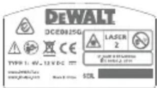 DEWALT DCE0825D1GQW - Varoitusmerkit - 3