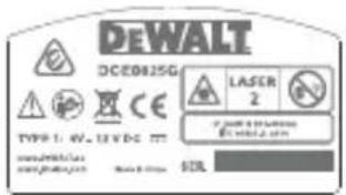 DEWALT DCE0825D1GQW - Etiquetas de advertencia - 4
