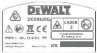 DEWALT DCE0825D1GQW - Advarselsmerker - 4