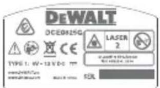 DEWALT DCE0825D1GQW - Uyarı Etiketleri - 4