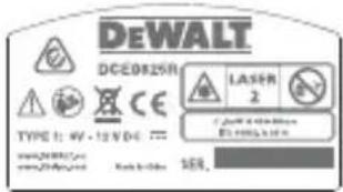 DEWALT DCE0825D1GQW - Advarselsmerker - 5