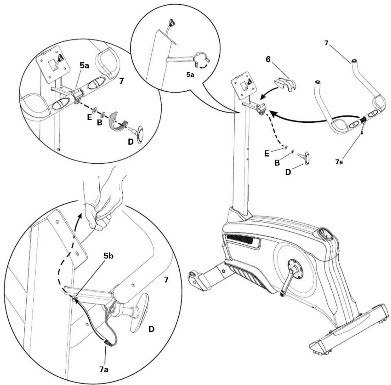 Nautilus U626 - Installez les poignées sur le tube de la console - 1