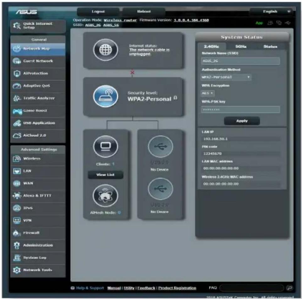 ASUS RTAX88U - Utiliser la carte du réseau - 1