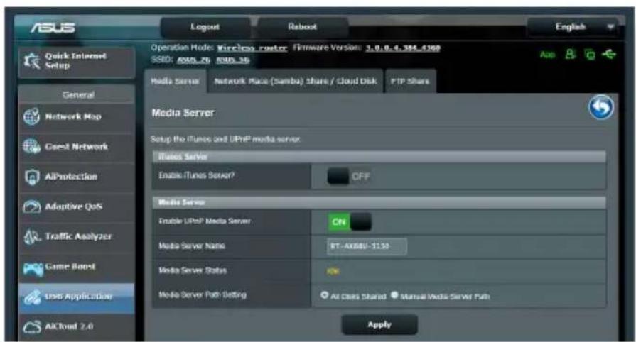 ASUS RTAX88U - Utiliser le service de partage DLNA - 1
