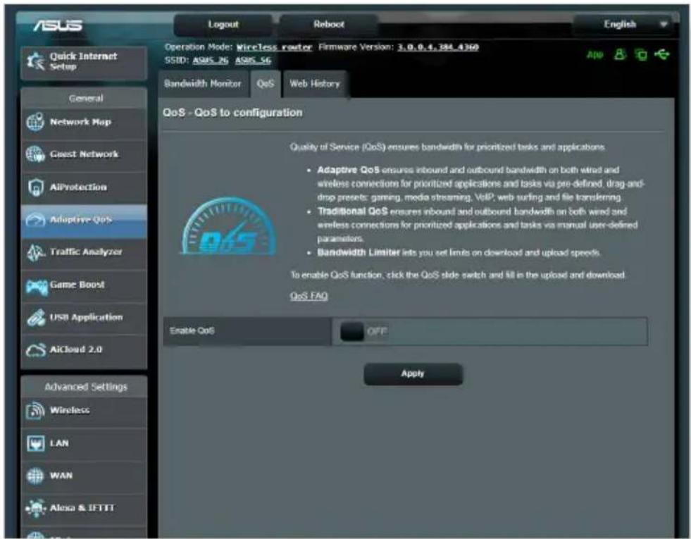 ASUS RTAX88U - Gérer le service QoS (Qualité de service) - 1