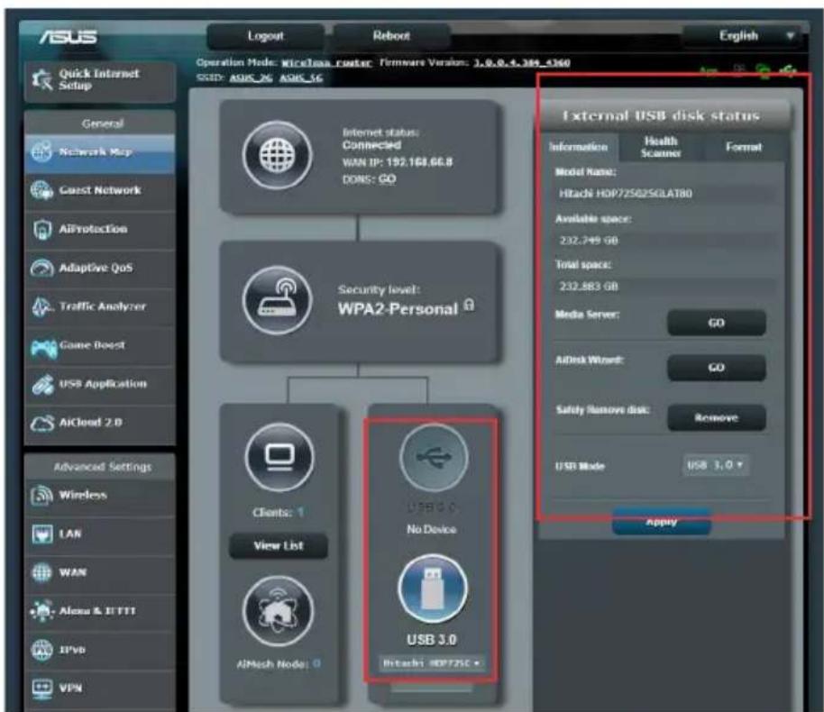 ASUS RTAX88U - Surveiller un périphérique USB - 1