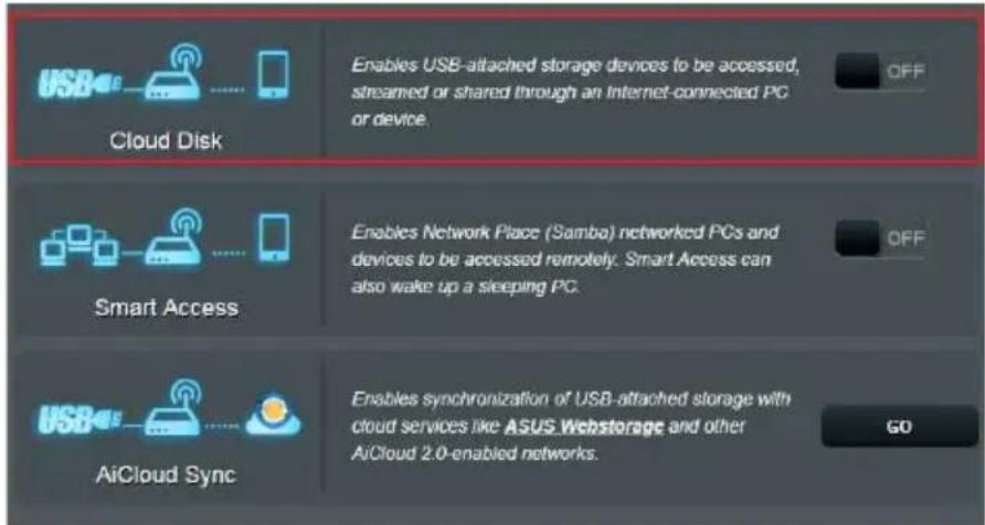 ASUS RTAX88U - Pour creer un disque de stockage dans le Cloud : - 1
