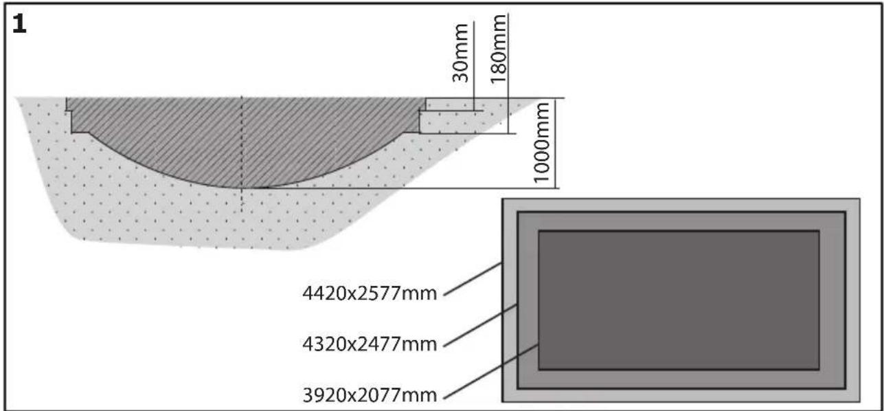EXIT Supreme Gound Level 244 x 427 cm - SCHRITT 1 - 1
