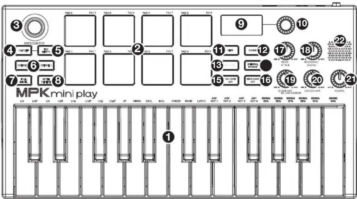 AKAI MPK Mini Play - Oberseite - 1