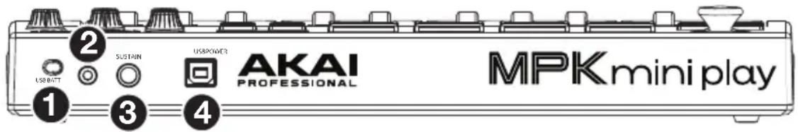 AKAI MPK Mini Play - Panneau arrière - 1