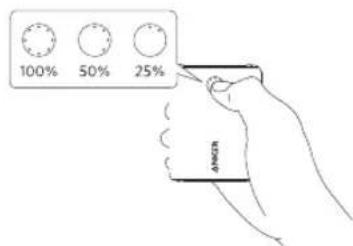 Anker PowerCore 13400 Nintendo Switch - Appuyez sur le bouton situé à l'avant pour vérifier le niveau de la batterie. - 1