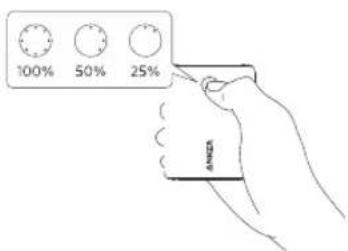 Anker PowerCore 13400 Nintendo Switch - Drücken Sie die Taste an der Vorderseite, um den Ladestand zu prufen. - 1